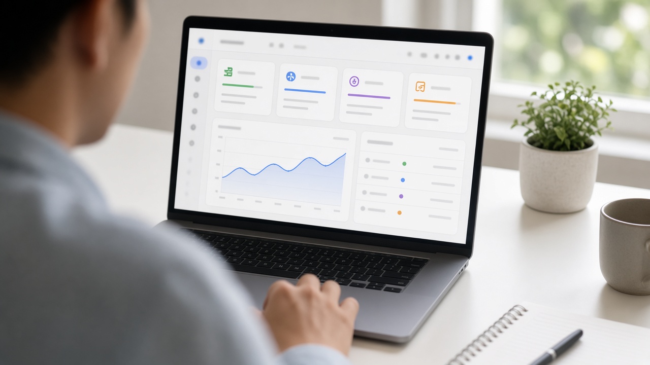 An agent reviewing referral stats
