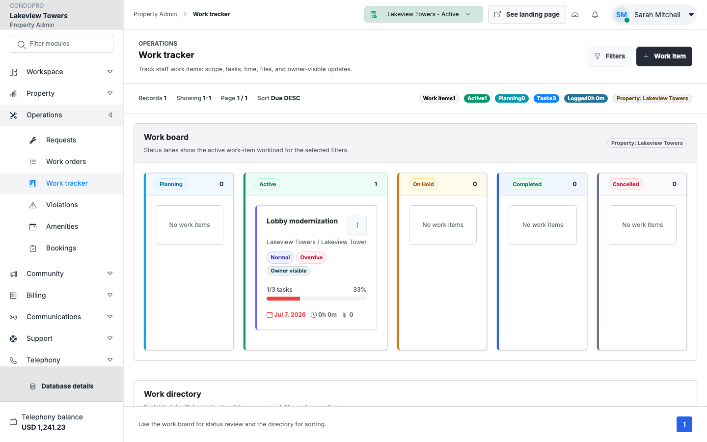 Work tracker